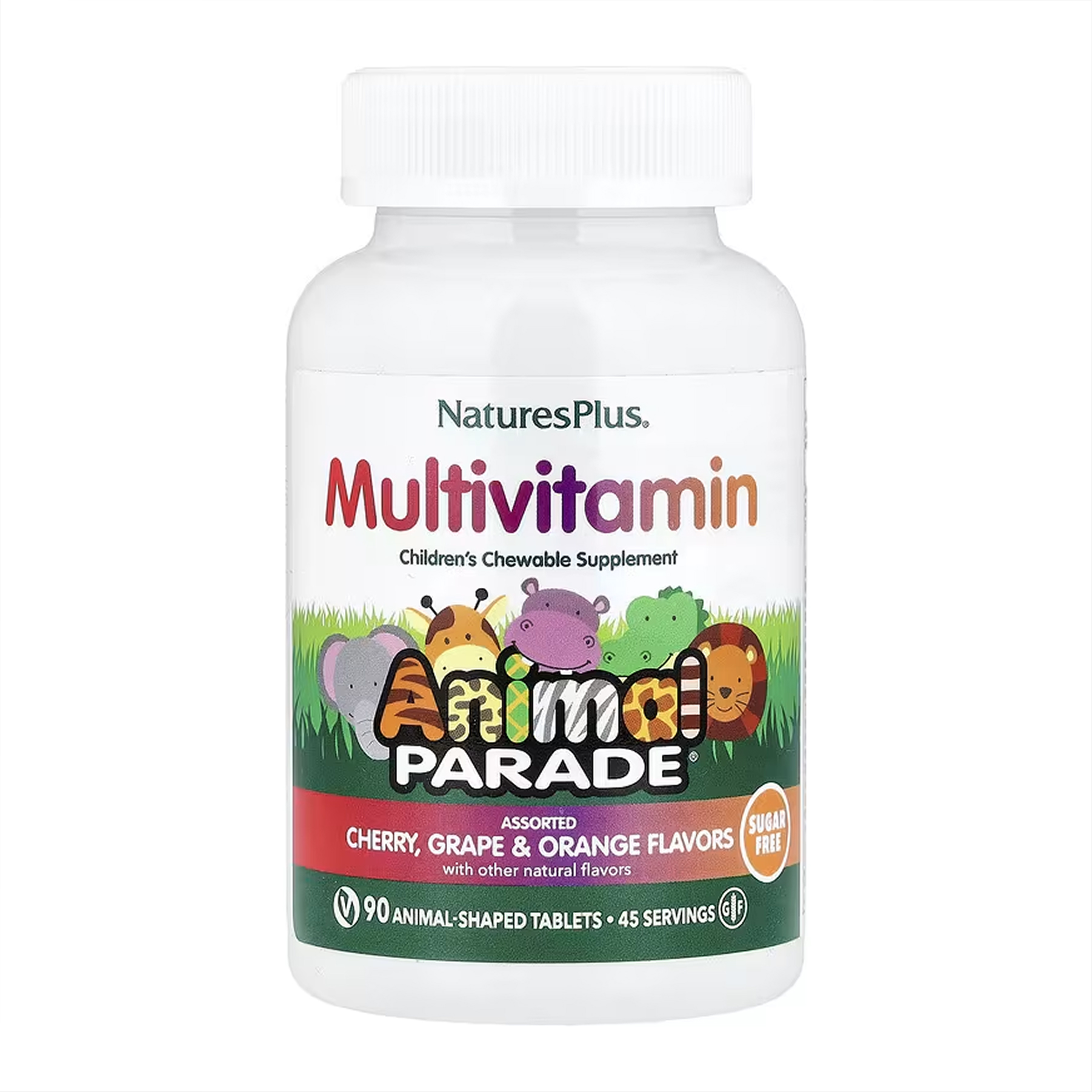 Animal Parade®, Multivitamin, Children's Chewable Supplement - 90 tabs Cherry, Grape & Orange Animal Parade®, Multivitamin, Children's Chewable Supplement - 90 tabs Cherry, Grape & Orange