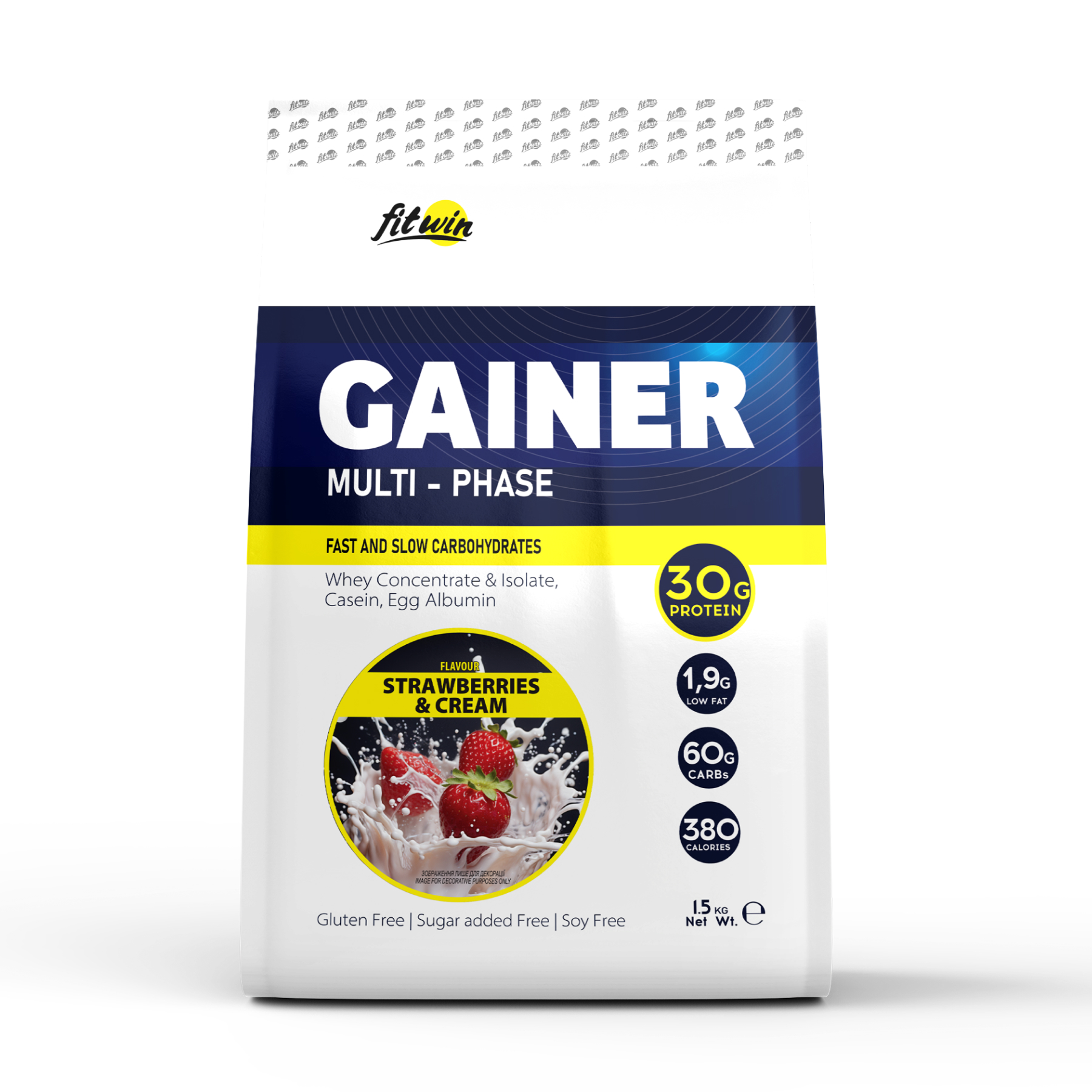 Gainer - 1500g Strawberry and Cream Gainer - 1500g Strawberry and Cream