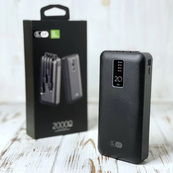 Power Bank King Power KP-27 20000 mAh 4 вбудованих кабелі. Зображення №5 Power Bank King Power KP-27 20000 mAh 4 вбудованих кабелі. Зображення №5