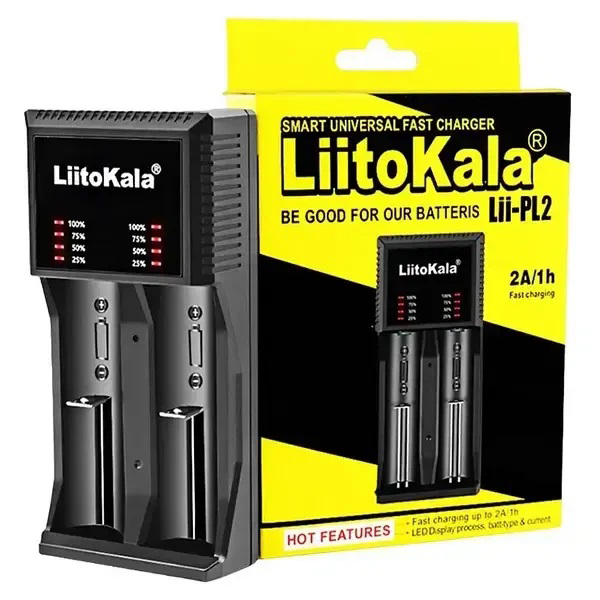 Універсальний зарядний пристрій LiitoKala Lii-PL2 EU на 2 канали Універсальний зарядний пристрій LiitoKala Lii-PL2 EU на 2 канали