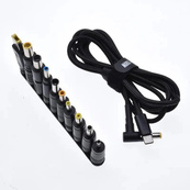 Кабель питания для ноутбука с переходниками 10в1 65W USB Type-C Адаптер для ноутбука от повербанка. Изображение №7
