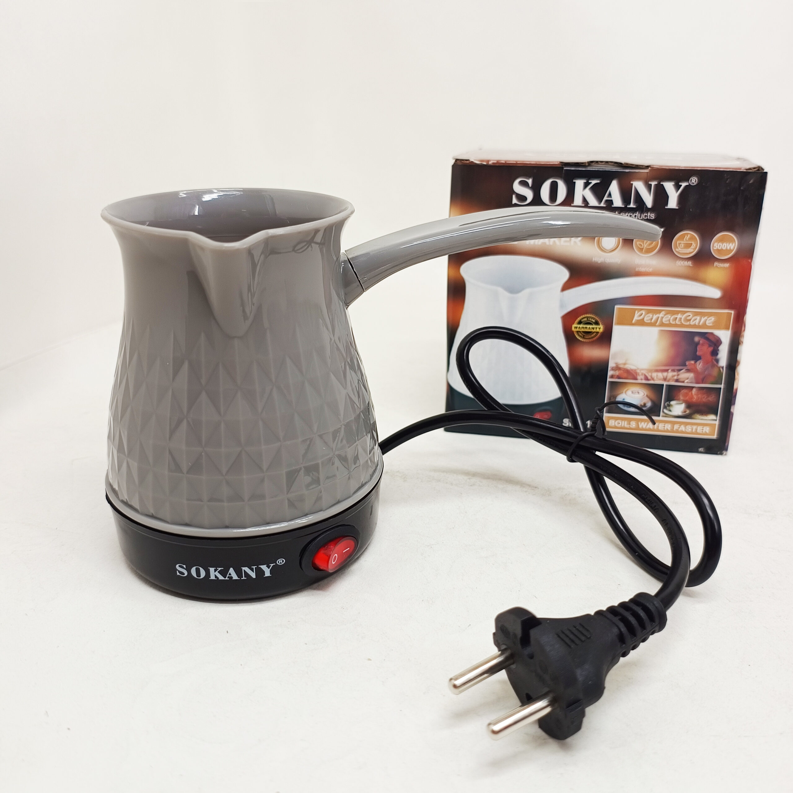 Електрична турка Sokany SK-219 500мл 500Вт для кави Gray Електрична турка Sokany SK-219 500мл 500Вт для кави Gray