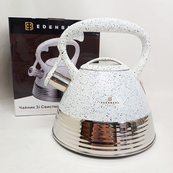 Чайник Edenberg EB-8827 нержавеющая сталь со свистком 3л White. Изображение №3 Чайник Edenberg EB-8827 нержавеющая сталь со свистком 3л White. Изображение №3
