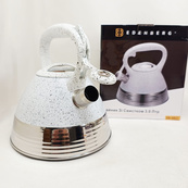 Чайник Edenberg EB-8827 нержавеющая сталь со свистком 3л White. Изображение №6 Чайник Edenberg EB-8827 нержавеющая сталь со свистком 3л White. Изображение №6