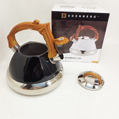 Чайник для плиты Edenberg EB-8823 нержавеющая сталь для газовой электрической индукционной плиты 3л Black. Изображение №5 Чайник для плиты Edenberg EB-8823 нержавеющая сталь для газовой электрической индукционной плиты 3л Black. Изображение №5