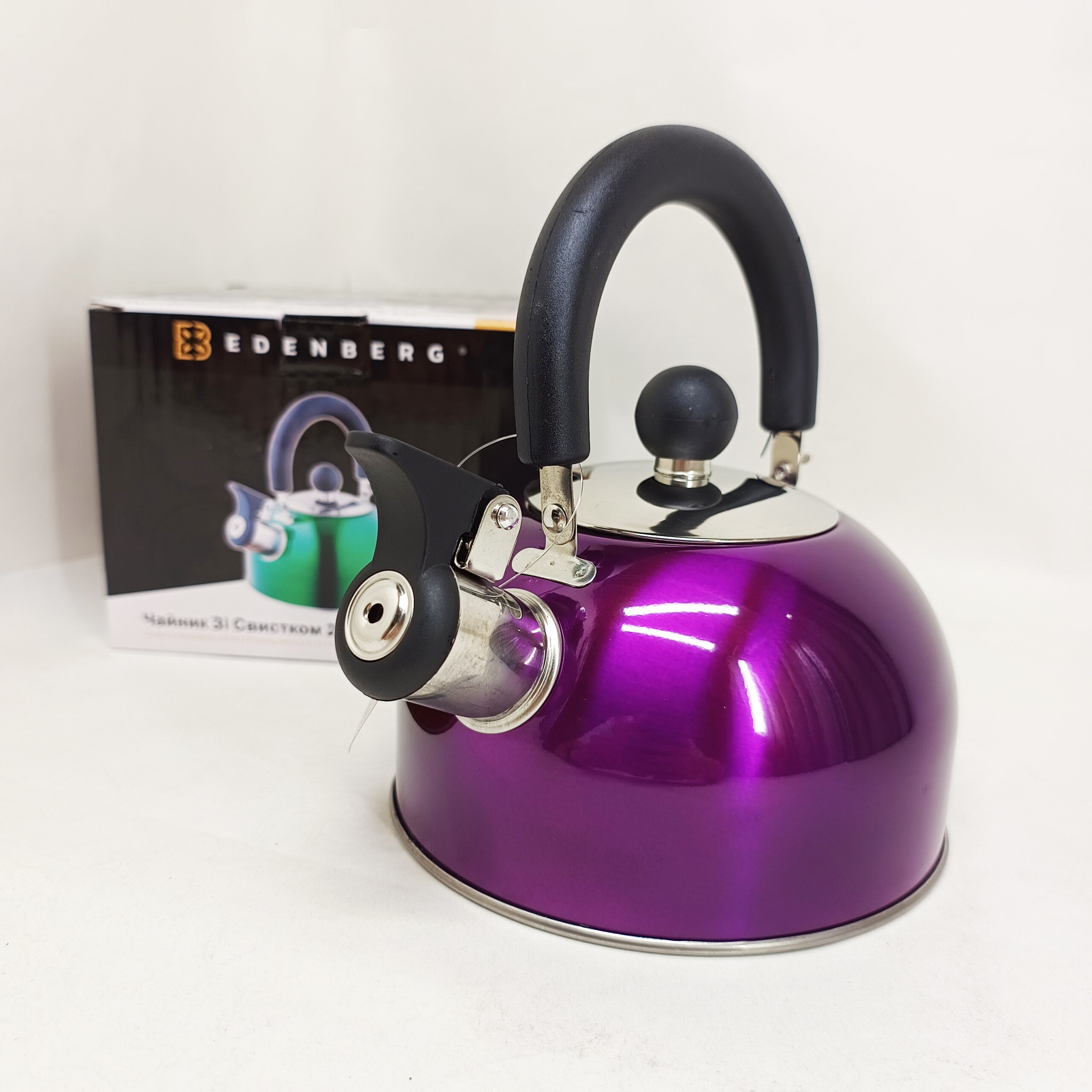 Чайник Edenberg EB-1346 из нержавеющей стали со свистком 2.5л Purple Чайник Edenberg EB-1346 из нержавеющей стали со свистком 2.5л Purple