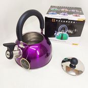 Чайник Edenberg EB-1346 из нержавеющей стали со свистком 2.5л Purple. Изображение №2 Чайник Edenberg EB-1346 из нержавеющей стали со свистком 2.5л Purple. Изображение №2