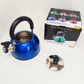 Чайник Edenberg EB-1346 із нержавіючої сталі зі свистком 2.5л Blue. Зображення №2 Чайник Edenberg EB-1346 із нержавіючої сталі зі свистком 2.5л Blue. Зображення №2