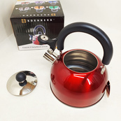 Чайник Edenberg EB-1346 из нержавеющей стали со свистком 2.5л Red. Изображение №4 Чайник Edenberg EB-1346 из нержавеющей стали со свистком 2.5л Red. Изображение №4