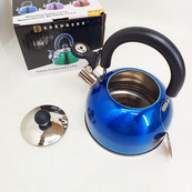 Чайник Edenberg EB-1346 із нержавіючої сталі зі свистком 2.5л Blue. Зображення №4 Чайник Edenberg EB-1346 із нержавіючої сталі зі свистком 2.5л Blue. Зображення №4