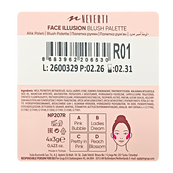Палітра рум'ян Neverti Illusion Blush 4 відтінки (NP207R). Зображення №5