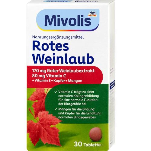 Mivolis Rotes Weinlaub Tabletten 30капсул Mivolis Rotes Weinlaub Tabletten 30капсул