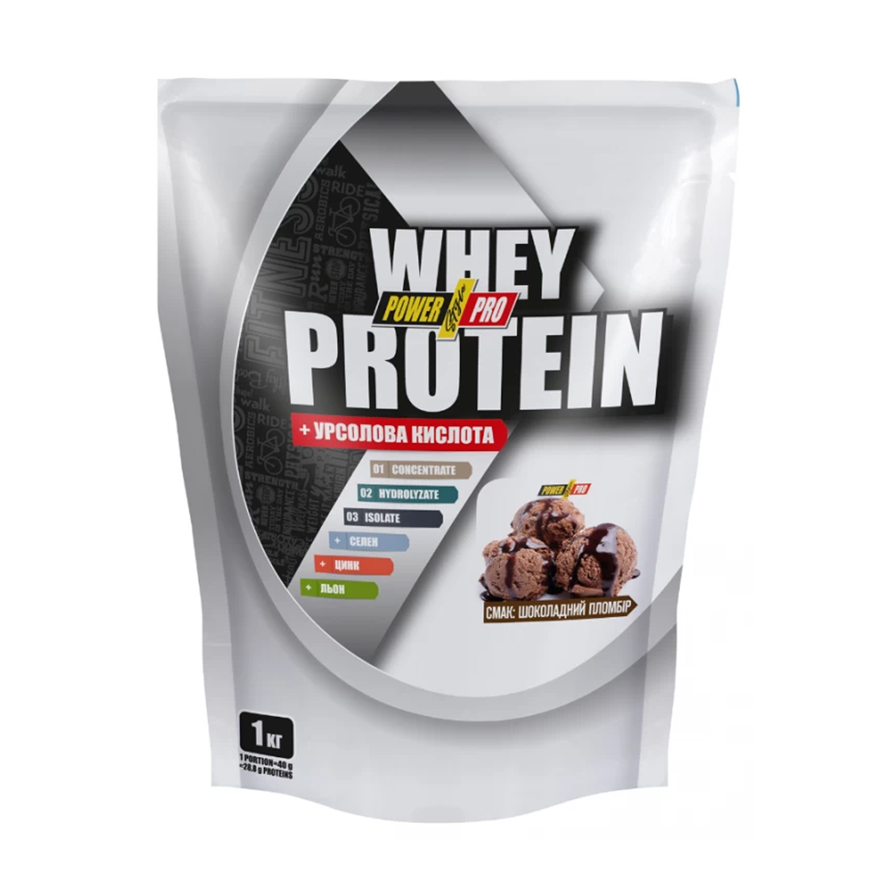 Whey Protein - 1000g Chocolate Ice Cream (Пошкоджена упаковка) Whey Protein - 1000g Chocolate Ice Cream (Пошкоджена упаковка)