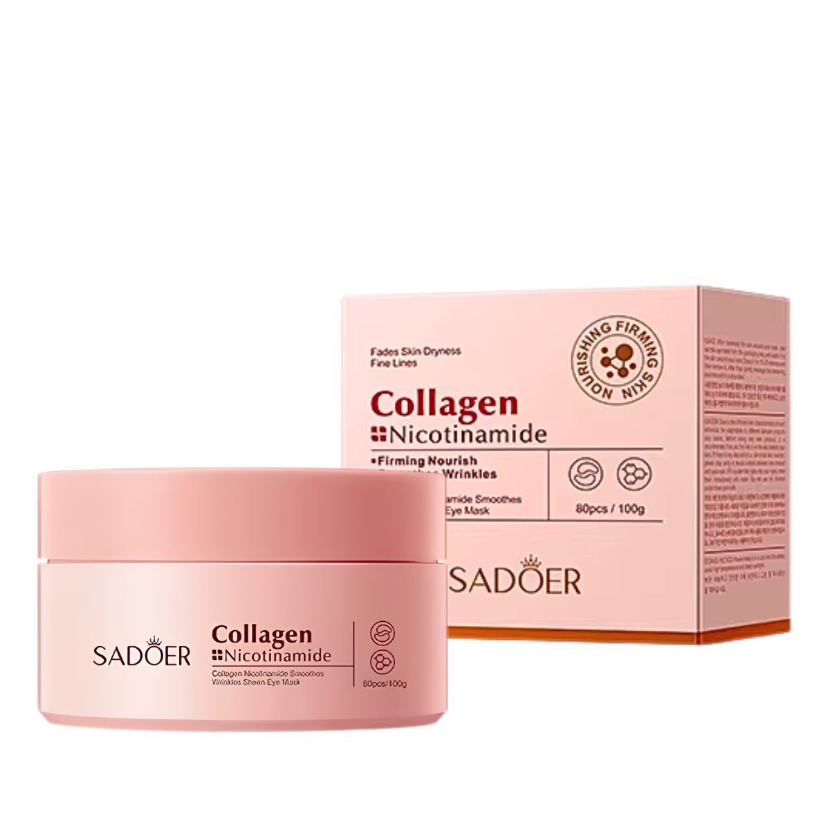 Патчі під очі Sadoer Collagen Niacinamide з колагеном 80 шт. Патчі під очі Sadoer Collagen Niacinamide з колагеном 80 шт.