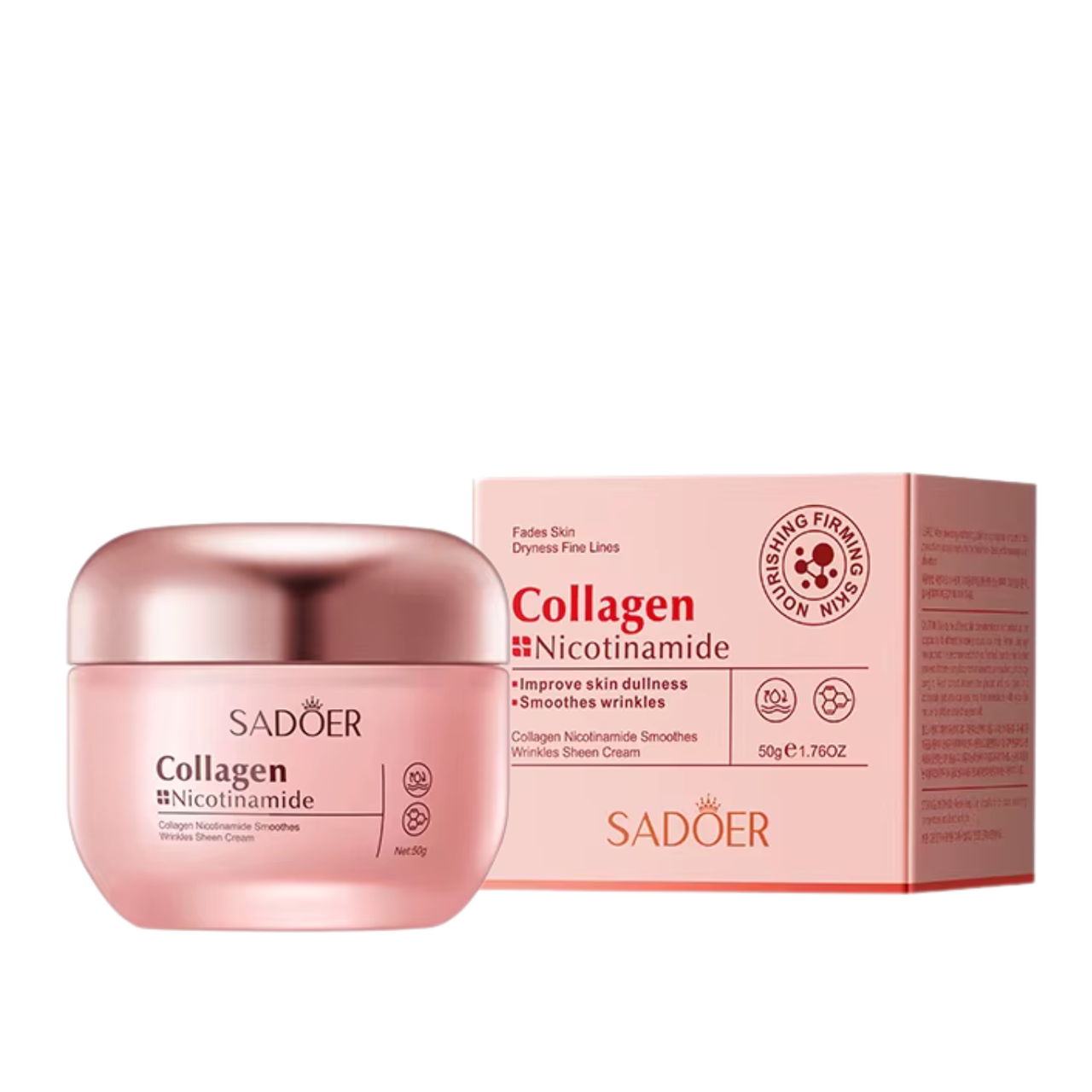 Крем для обличчя проти зморщок Sadoer Collagen Nicotinamide з колагеном, 50 г Крем для обличчя проти зморщок Sadoer Collagen Nicotinamide з колагеном, 50 г