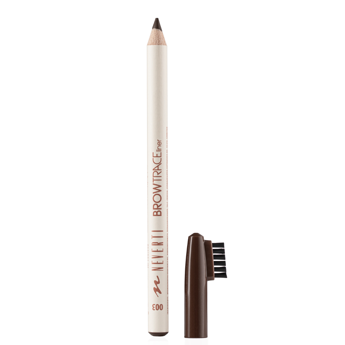 Олівець для брів Neverti Trace Liner із щіточкою (NP108), 003 Коричневий Олівець для брів Neverti Trace Liner із щіточкою (NP108), 003 Коричневий