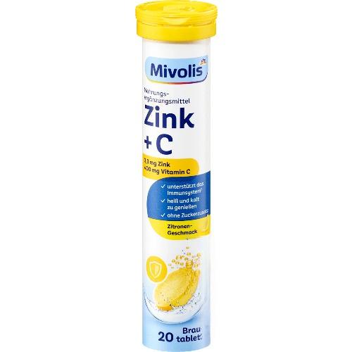 Mivolis Витамины Zink + C, 20 таблеток Mivolis Витамины Zink + C, 20 таблеток
