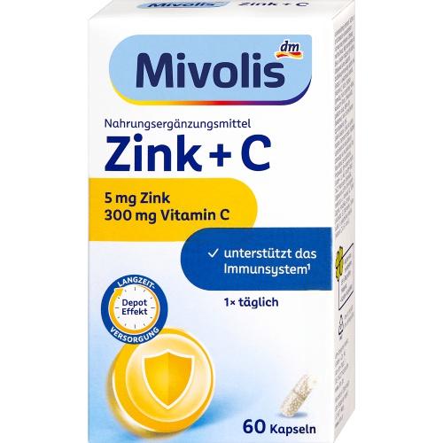 Mivolis Zink + C Depot 60 капсул Mivolis Zink + C Depot 60 капсул