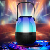 Портативная колонка XM-A68 с RGB подсветкой и микрофоном, Bluetooth микрофон для караоке. Изображение №2