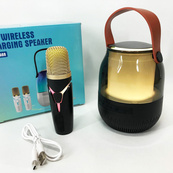 Портативная колонка XM-A68 с RGB подсветкой и микрофоном, Bluetooth микрофон для караоке. Изображение №10