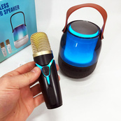 Портативная колонка XM-A68 с RGB подсветкой и микрофоном, Bluetooth микрофон для караоке. Изображение №13