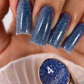 Гель-лак для ногтей с блестками Steffani Color Gel Polish Starlight 9 мл, 04 Синий с шиммером. Изображение №2