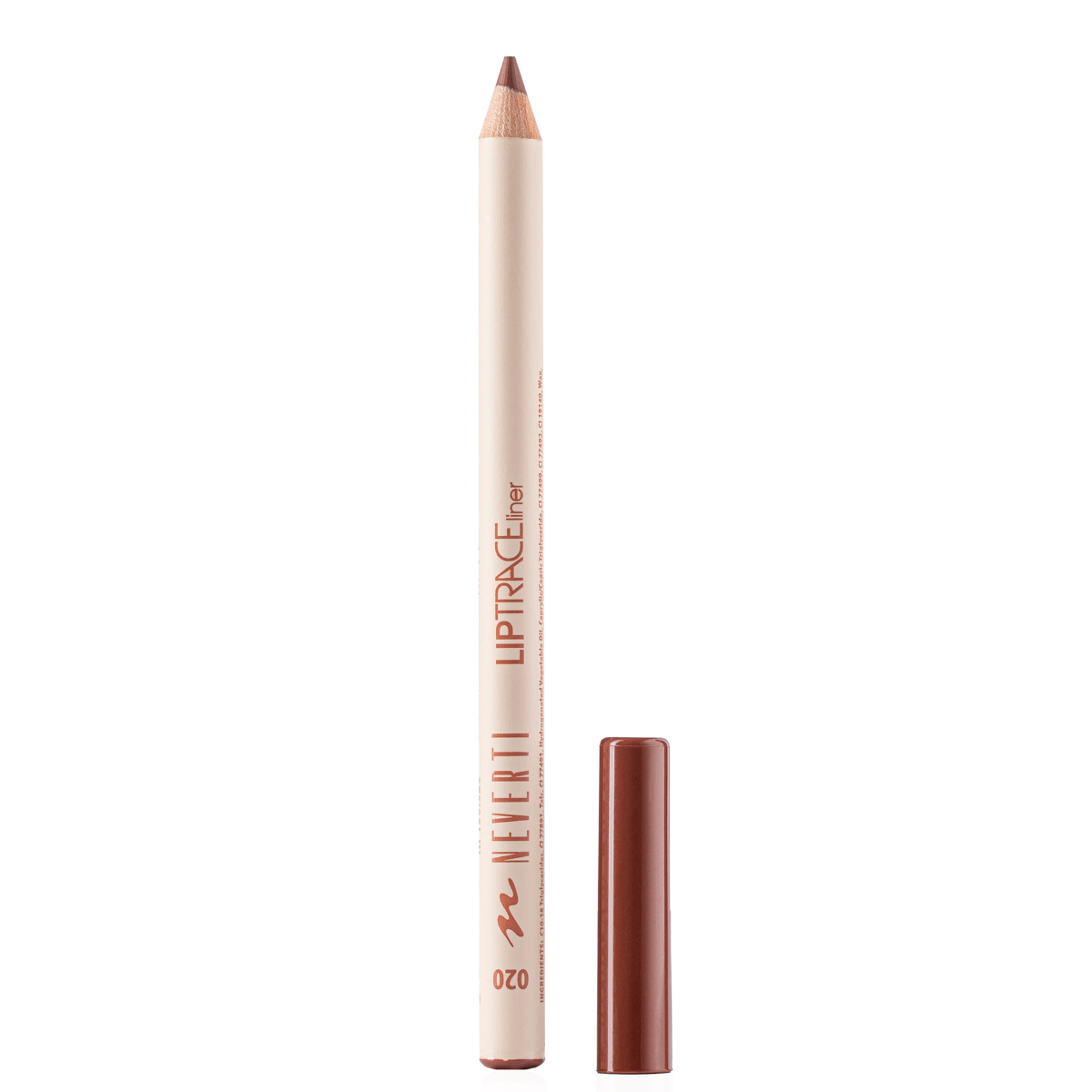 Олівець для губ контурний Neverti LipTrace Liner (NP106), 020 Коричневий Олівець для губ контурний Neverti LipTrace Liner (NP106), 020 Коричневий