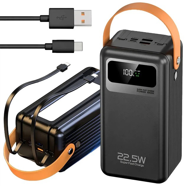 Power bank WUW TUGII Y106 60000 mAh с быстрой зарядкой, дисплеем и встроенными кабелями 4xUSB Power bank WUW TUGII Y106 60000 mAh с быстрой зарядкой, дисплеем и встроенными кабелями 4xUSB
