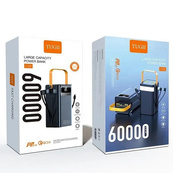 Power bank WUW TUGII Y106 60000 mAh с быстрой зарядкой, дисплеем и встроенными кабелями 4xUSB. Изображение №2 Power bank WUW TUGII Y106 60000 mAh с быстрой зарядкой, дисплеем и встроенными кабелями 4xUSB. Изображение №2