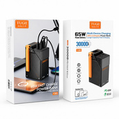 Павербанк WUW 30000mAh 65W TUGII Y365 зі швидкою зарядкою, портативний зовнішній акумулятор. Зображення №4 Павербанк WUW 30000mAh 65W TUGII Y365 зі швидкою зарядкою, портативний зовнішній акумулятор. Зображення №4