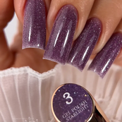 Гель-лак для ногтей с блёстками Steffani Color Gel Polish Starlight 9 мл, 03 Пурпурный с шиммером. Изображение №2