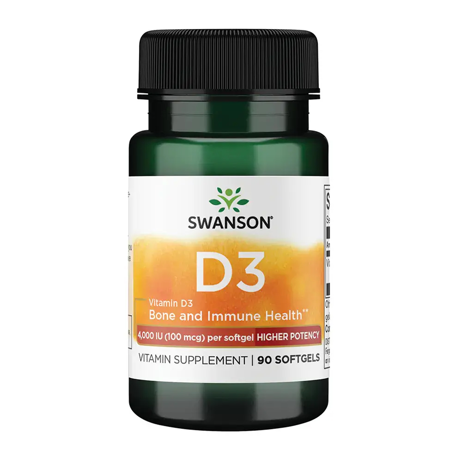 Vitamin D3 4000 IU (100 mcg) - 90 softgels Vitamin D3 4000 IU (100 mcg) - 90 softgels