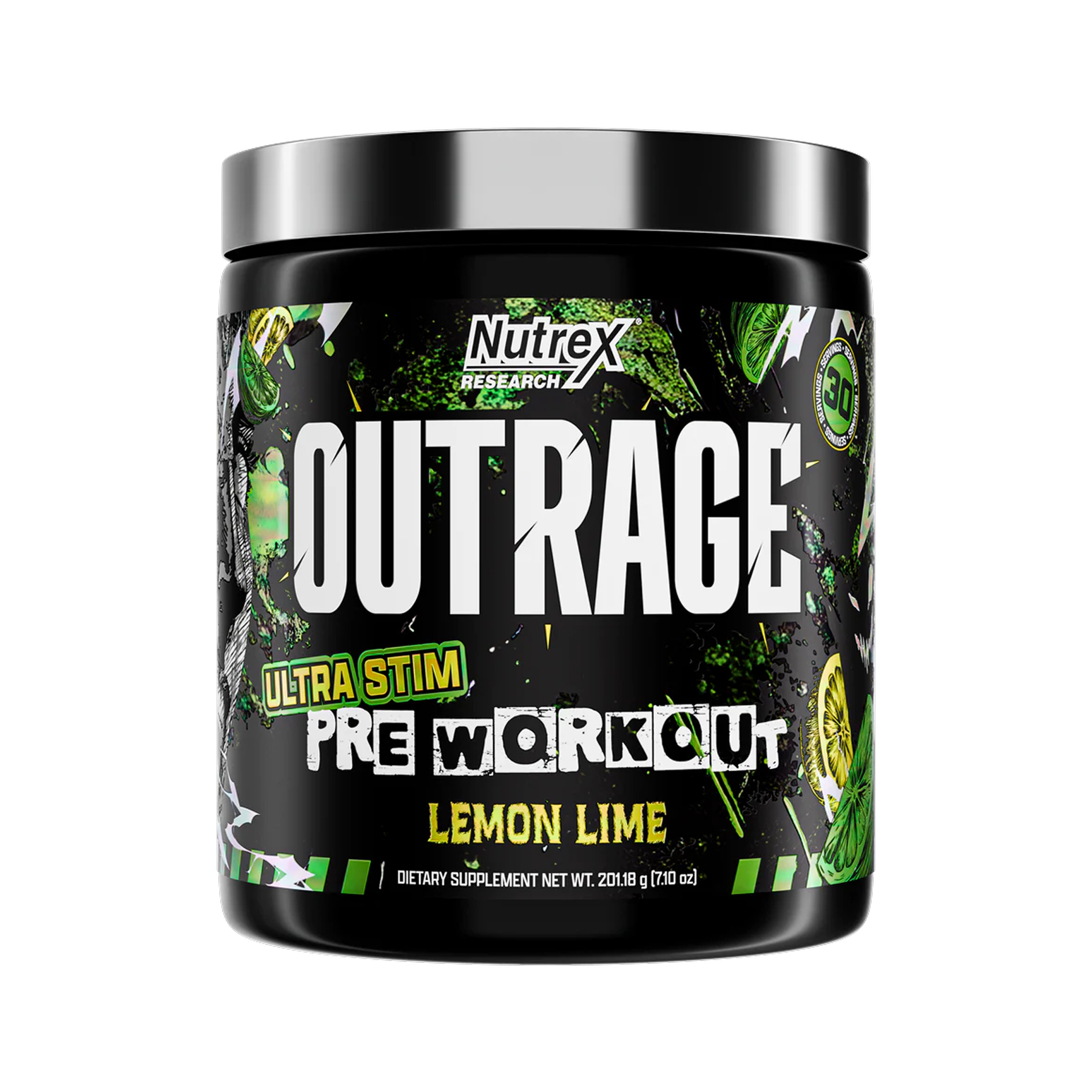 Outrage High‑Stim Pre‑Workout - 30 servings Lemon Lime Outrage High‑Stim Pre‑Workout - 30 servings Lemon Lime