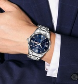 Skmei 9369SIBU Silver-Blue. Изображение №3