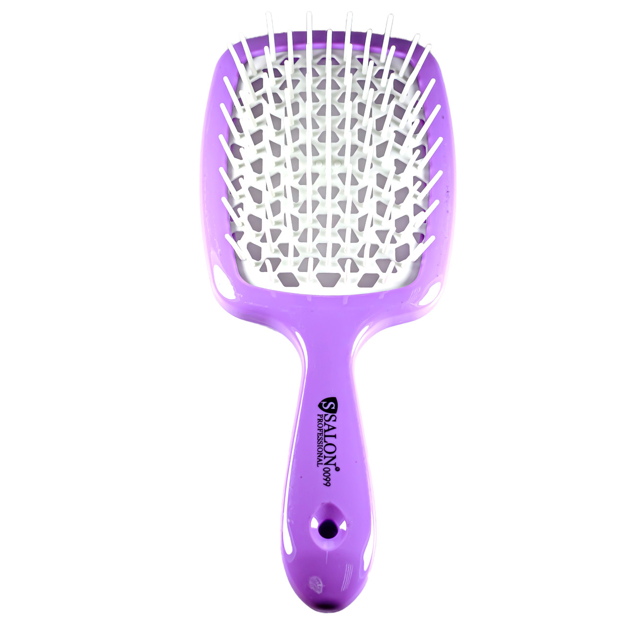 Щітка для волосся Salon Professional продувна 20 см SP0099 SL, Фіолетова з білим Щітка для волосся Salon Professional продувна 20 см SP0099 SL, Фіолетова з білим
