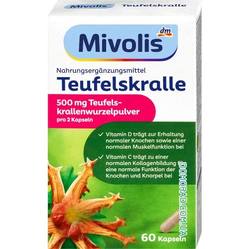 Mivolis Кіготь диявола Teufelskralle 60 капсул Mivolis Кіготь диявола Teufelskralle 60 капсул