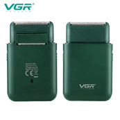 Аккумуляторная мужская мини электробритва VGR V-390 для бритья бороды и усов шейвер Green. Изображение №3 Аккумуляторная мужская мини электробритва VGR V-390 для бритья бороды и усов шейвер Green. Изображение №3