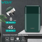 Аккумуляторная мужская мини электробритва VGR V-390 для бритья бороды и усов шейвер Green. Изображение №7 Аккумуляторная мужская мини электробритва VGR V-390 для бритья бороды и усов шейвер Green. Изображение №7