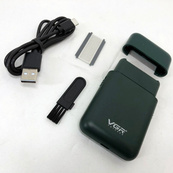 Аккумуляторная мужская мини электробритва VGR V-390 для бритья бороды и усов шейвер Green. Изображение №11 Аккумуляторная мужская мини электробритва VGR V-390 для бритья бороды и усов шейвер Green. Изображение №11