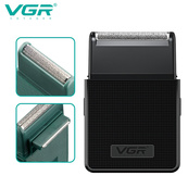 Електробритва VGR V-376 BLACK шейвер, Бюджетна машинка для стрижки бороди, Бездротова електробритва. Зображення №4 Електробритва VGR V-376 BLACK шейвер, Бюджетна машинка для стрижки бороди, Бездротова електробритва. Зображення №4