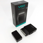 Електробритва VGR V-376 BLACK шейвер, Бюджетна машинка для стрижки бороди, Бездротова електробритва. Зображення №5 Електробритва VGR V-376 BLACK шейвер, Бюджетна машинка для стрижки бороди, Бездротова електробритва. Зображення №5