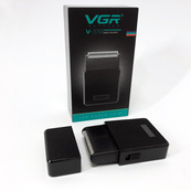 Електробритва VGR V-376 BLACK шейвер, Бюджетна машинка для стрижки бороди, Бездротова електробритва. Зображення №7 Електробритва VGR V-376 BLACK шейвер, Бюджетна машинка для стрижки бороди, Бездротова електробритва. Зображення №7