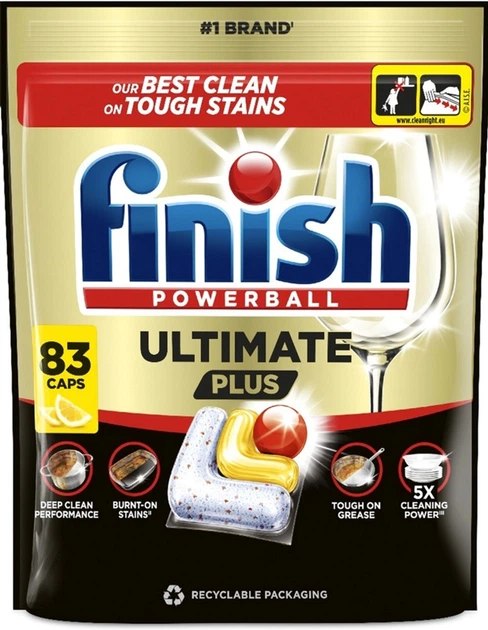 Капсулы для посудомоечной машины FINISH Ultimate Plus Лимон 83 шт Капсулы для посудомоечной машины FINISH Ultimate Plus Лимон 83 шт