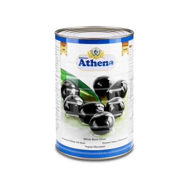 Маслини Athena з кісточкою калібр 70/90 2500 г Маслини Athena з кісточкою калібр 70/90 2500 г