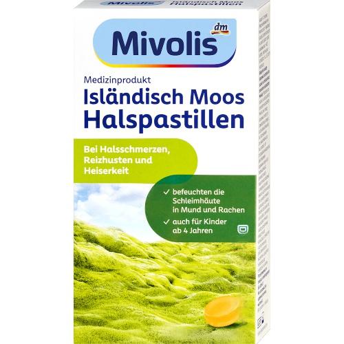 Mivolis Islandisch Moos Halspastillen 40 пастилок Mivolis Islandisch Moos Halspastillen 40 пастилок