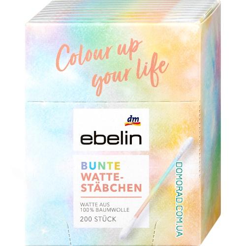 Ebelin Вушні палички Bunte Wattestabchen Rainbow 200шт. Ebelin Вушні палички Bunte Wattestabchen Rainbow 200шт.
