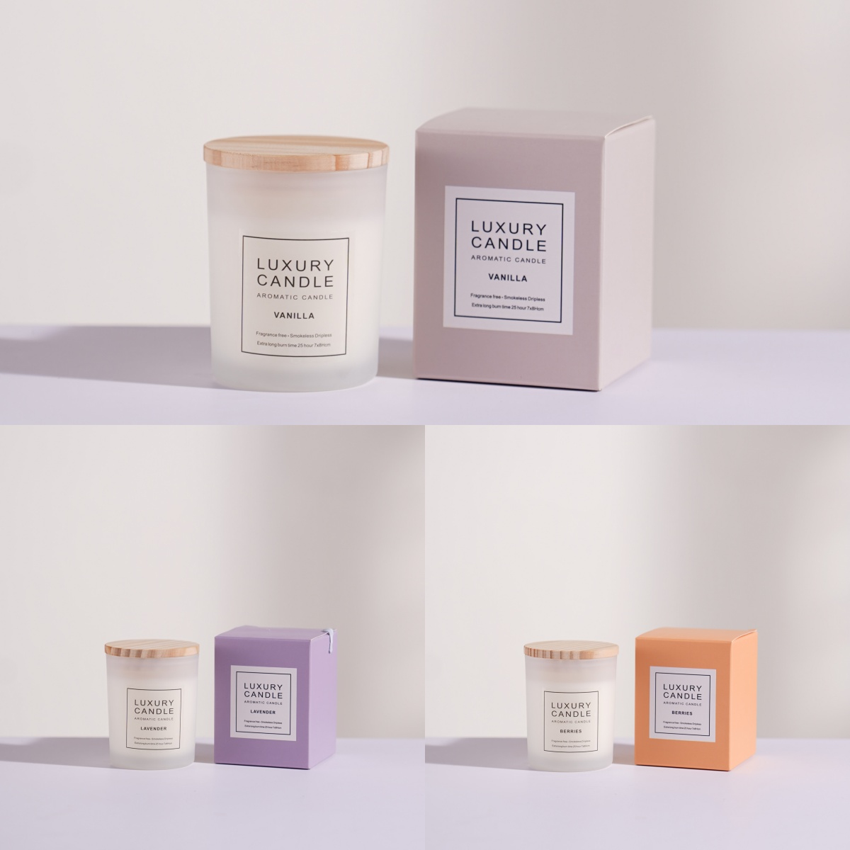 Ароматична свічка Luxury Candle у скляній банці з дерев'яною кришкою 140г Ароматична свічка Luxury Candle у скляній банці з дерев'яною кришкою 140г