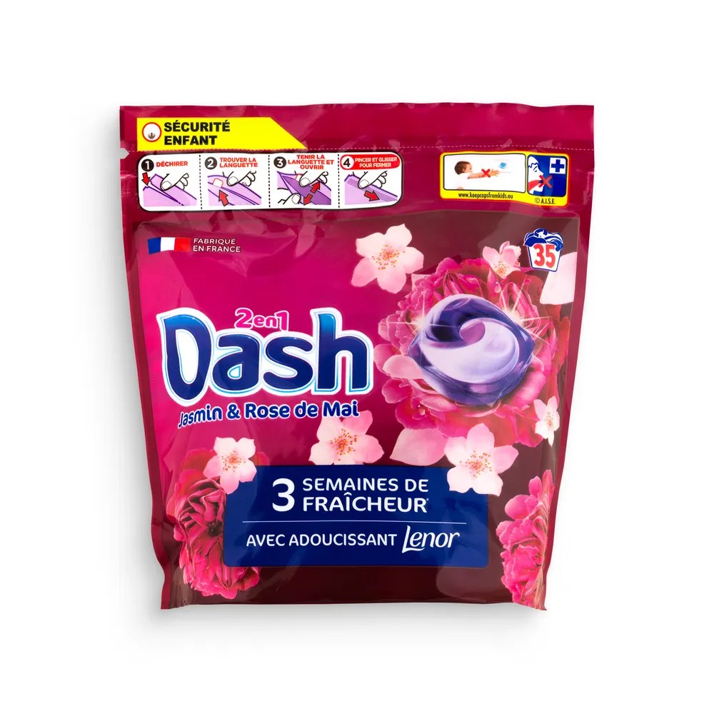 Капсули для прання Dash Jasmine & Rose 35 шт Капсули для прання Dash Jasmine & Rose 35 шт