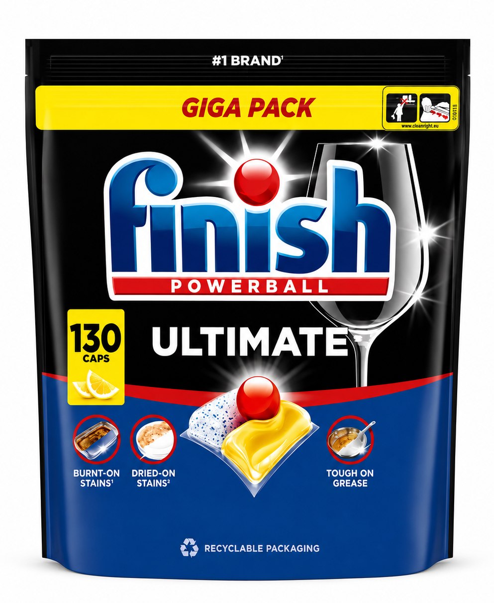Капсули для посудомийної машини Finish Ultimate Lemon 130 шт Капсули для посудомийної машини Finish Ultimate Lemon 130 шт