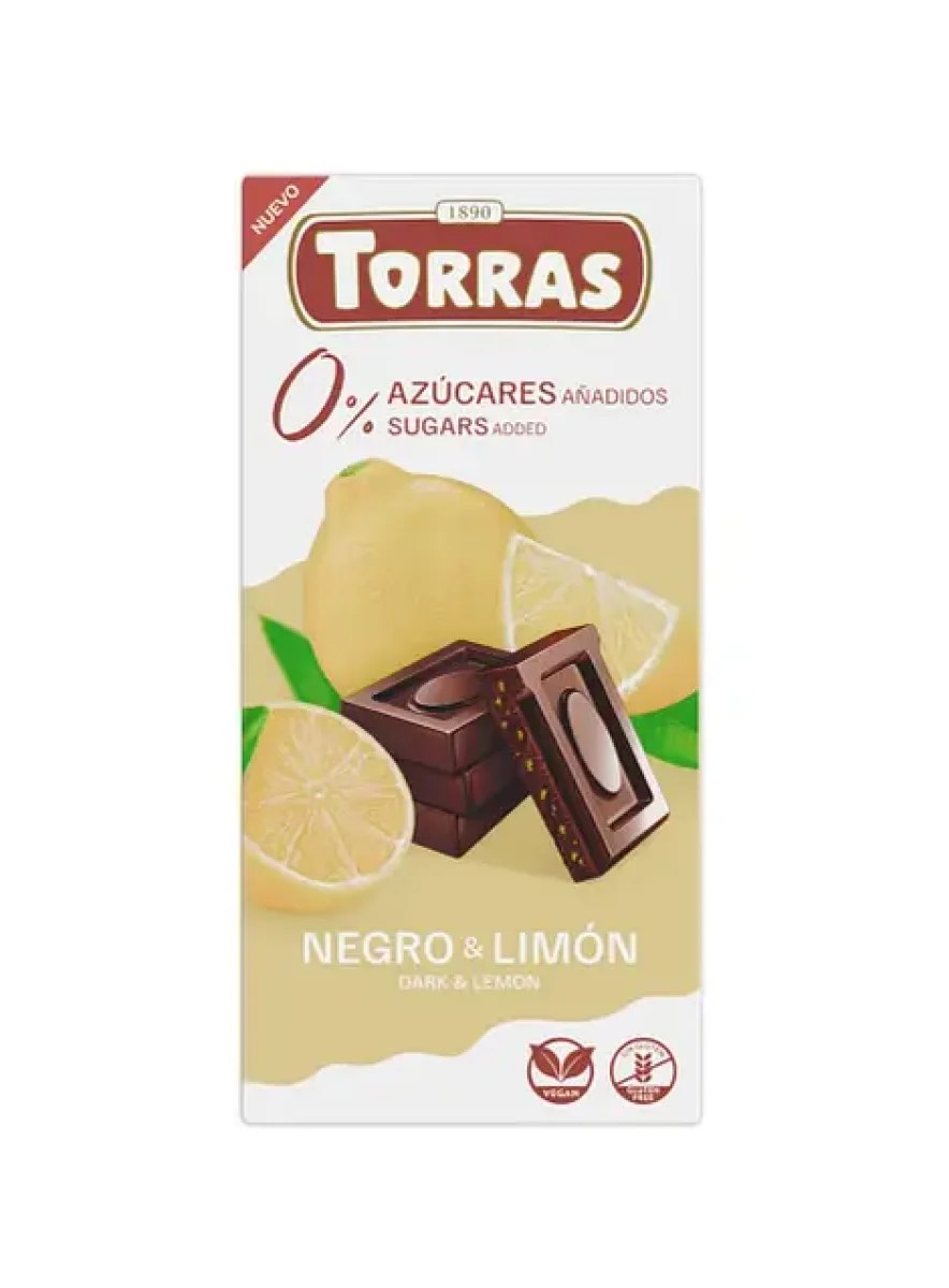 Шоколад черный с лимоном без сахара 523 Torras 75 г Шоколад черный с лимоном без сахара 523 Torras 75 г